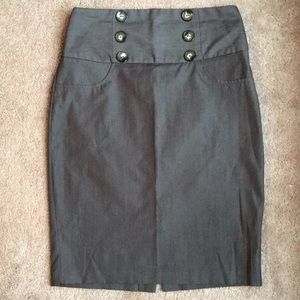High waisted pencil skirt